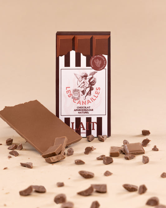 Tablette chocolat au lait aphrodisiaque • 100g