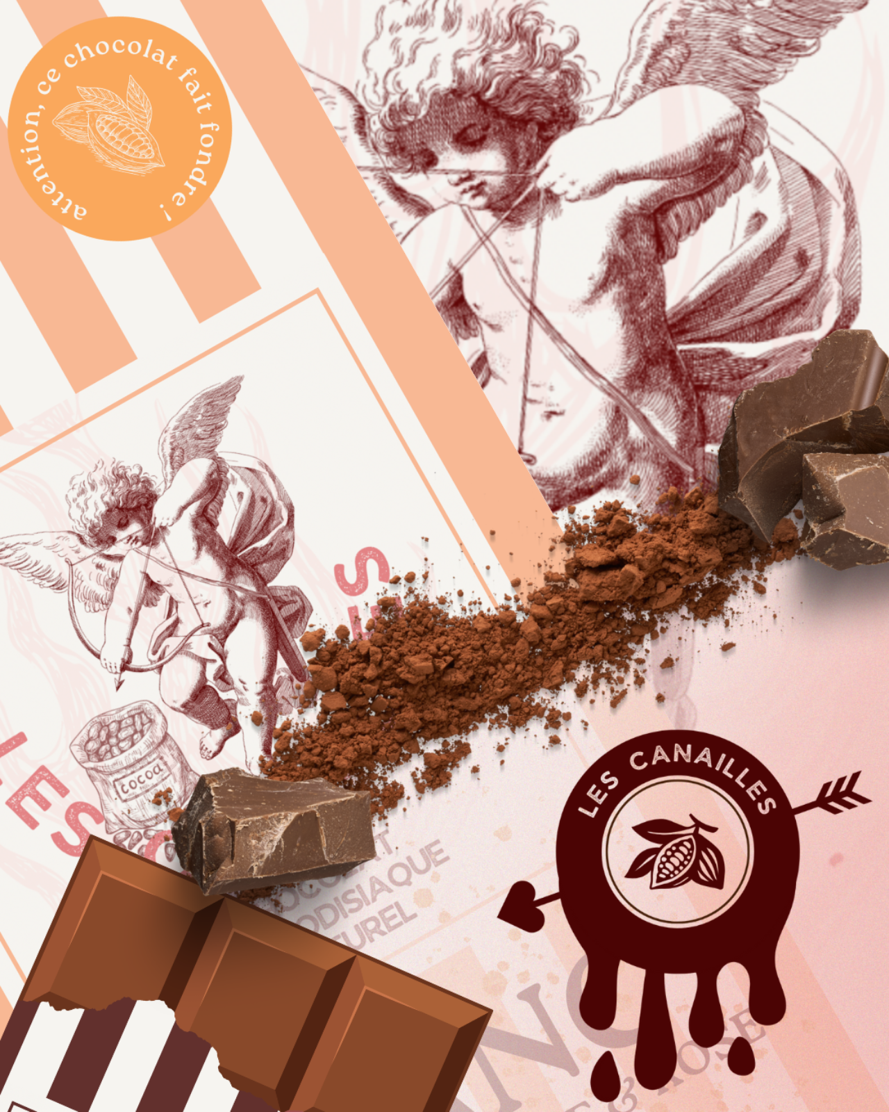 Tablette chocolat aphrodisiaque • Blanc, Noix de coco et baie de Goji • 100g