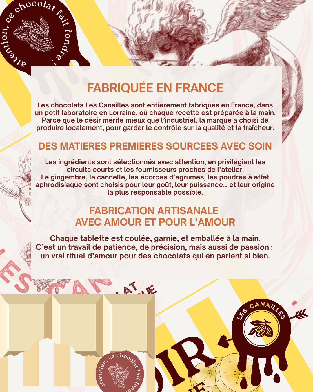 Tablette chocolat aphrodisiaque • Blanc, Noix de coco et baie de Goji • 100g
